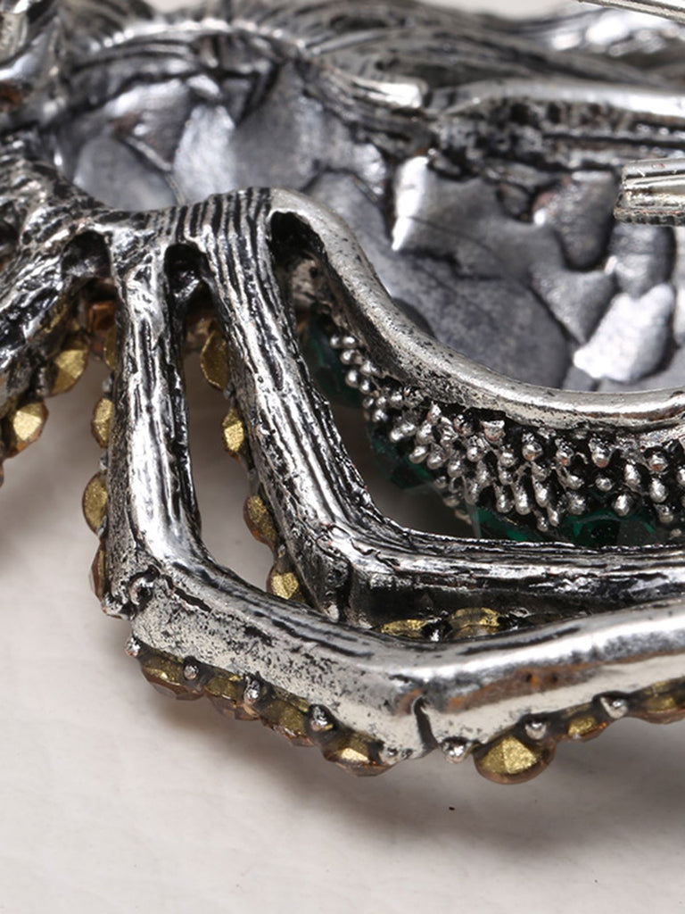 Retro Halloween Spinne Strass Brosche