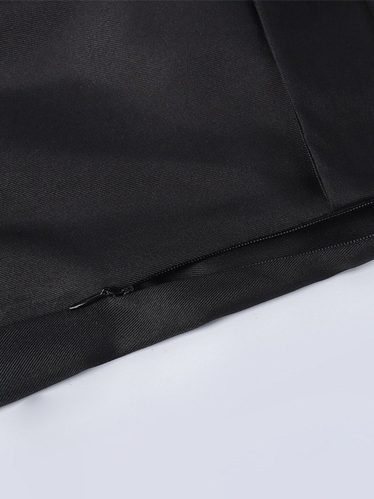 Schwarz 1940er Nonnen-Stil Kreuz Halskette Kleid