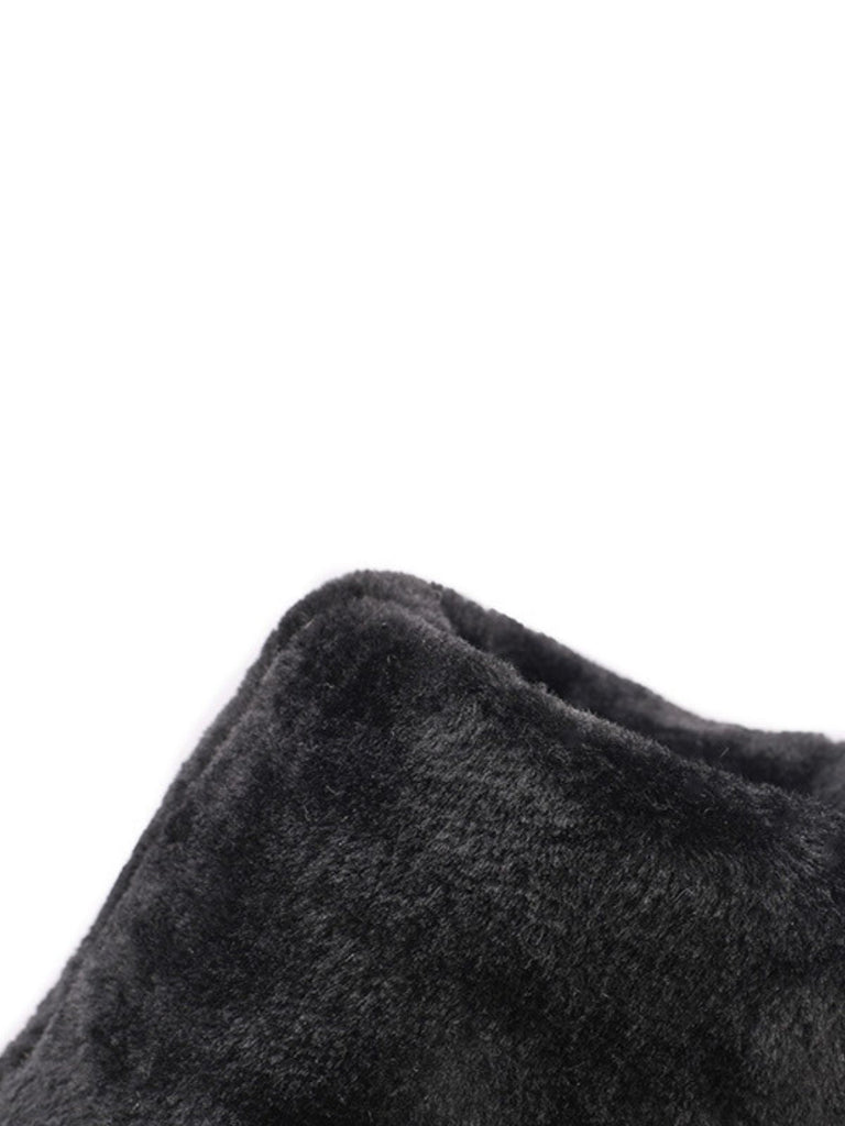 Kunstpelz Kniehoch Schneefall Stoff Stiefel