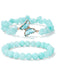 Kristallperlen Schmetterling Charm Armband Set