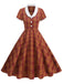 1950er Peter Pan Kragen Plaid Swing Kleid