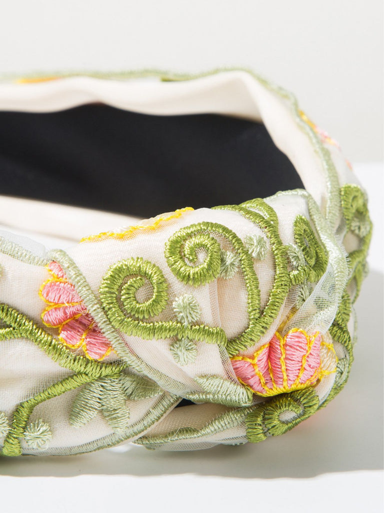 Retro Boho Bestickt Blumen Stirnband