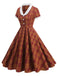 1950er Peter Pan Kragen Plaid Swing Kleid