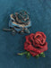 Vintage Strassstein Rose Brosche