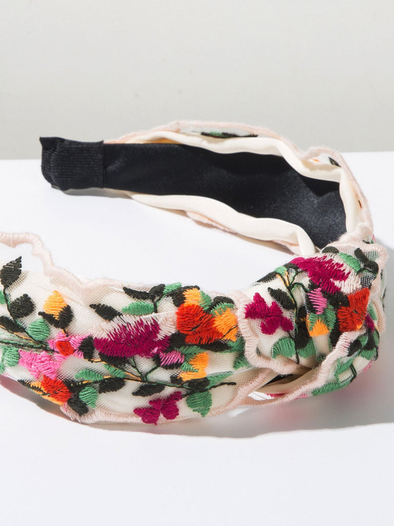 Retro Boho Bestickt Blumen Stirnband