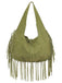 Boho Quaste Suede Hobo Umhängetasche