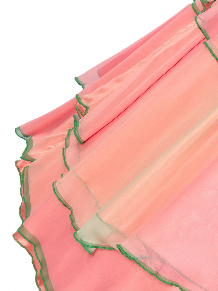 2PCS Rosa 1970er Böse Hexe Glinda Top & Rock Set