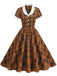 1950er Peter Pan Kragen Plaid Swing Kleid