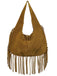 Boho Quaste Suede Hobo Umhängetasche