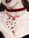 Rot Gothic Vampir Samt Choker Halskette