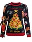 1940er LED-Beleuchtung Jacquard Weihnachten Pullover