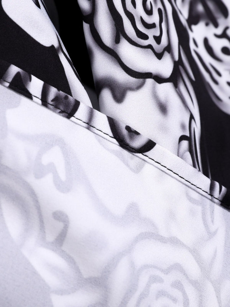 1950er Halloween Schädel Ärmellos Swing Kleid