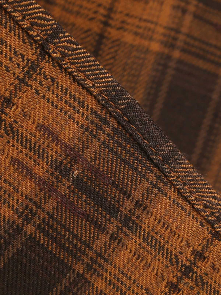 1950er Peter Pan Kragen Plaid Swing Kleid