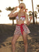 2PCS Rot 1950er Kirsche Bikini & Taille-Binden Cover up