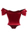 1930er Solide Satin Fischgrat Gericht Stil Top