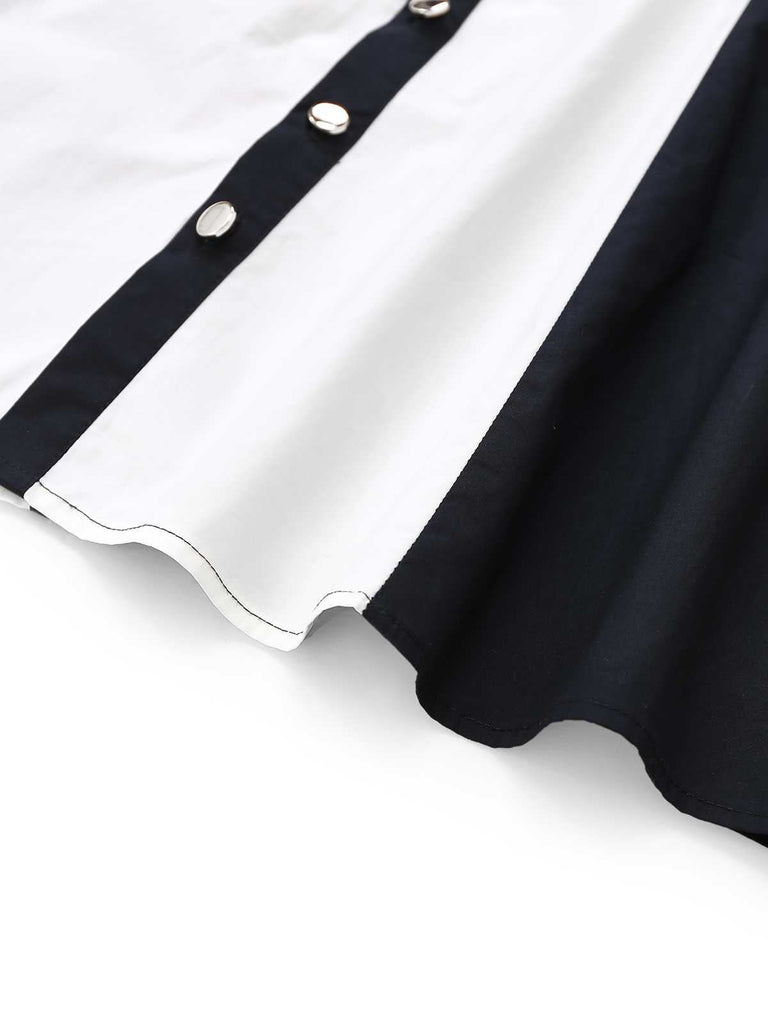 1950er Baumwolle Western-Inspiriert Stickerei House Star Kleid