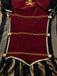 Weinrot 1970er Halloween Samt Piratenkapitän Kleid