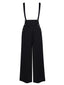 SCHWARZE HOSE MIT WEITEM BEIN UND HOHER TAILLE