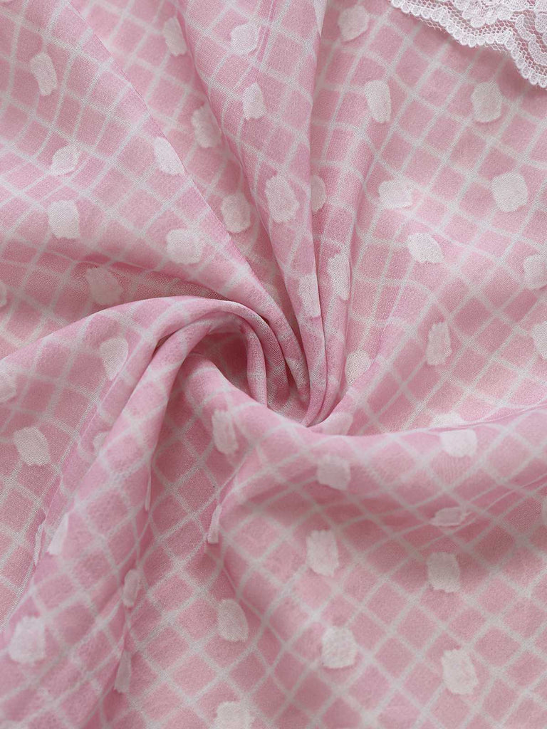 1970er Halter Boho Blumen Spitze Maxi Kleid