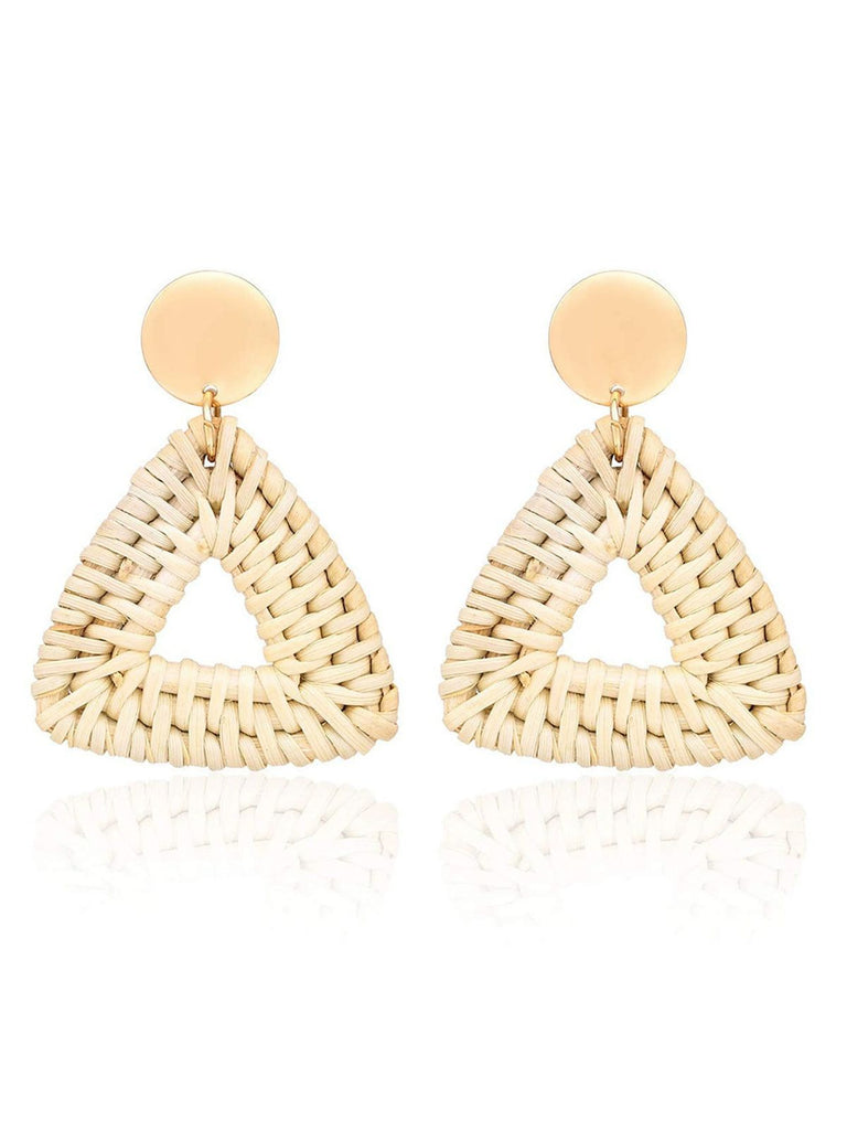 Retro Geometrisch Strandurlaub Gehäkelte Ohrringe