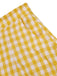 Gelb 1960er Rüschen Plaid Rock