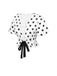 Weiß 1950er Tief V-Ausschnitt Polka Dots Top