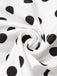 Weiß 1950er Tief V-Ausschnitt Polka Dots Top