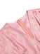 Rosa 1940er Tief V-Ausschnitt Schmetterling Satin Kleid