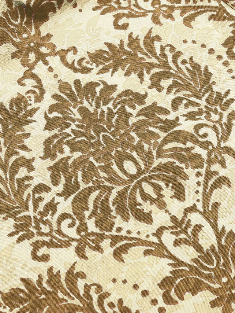 Braun 1950er Blumen Print Eine Schulter Romper