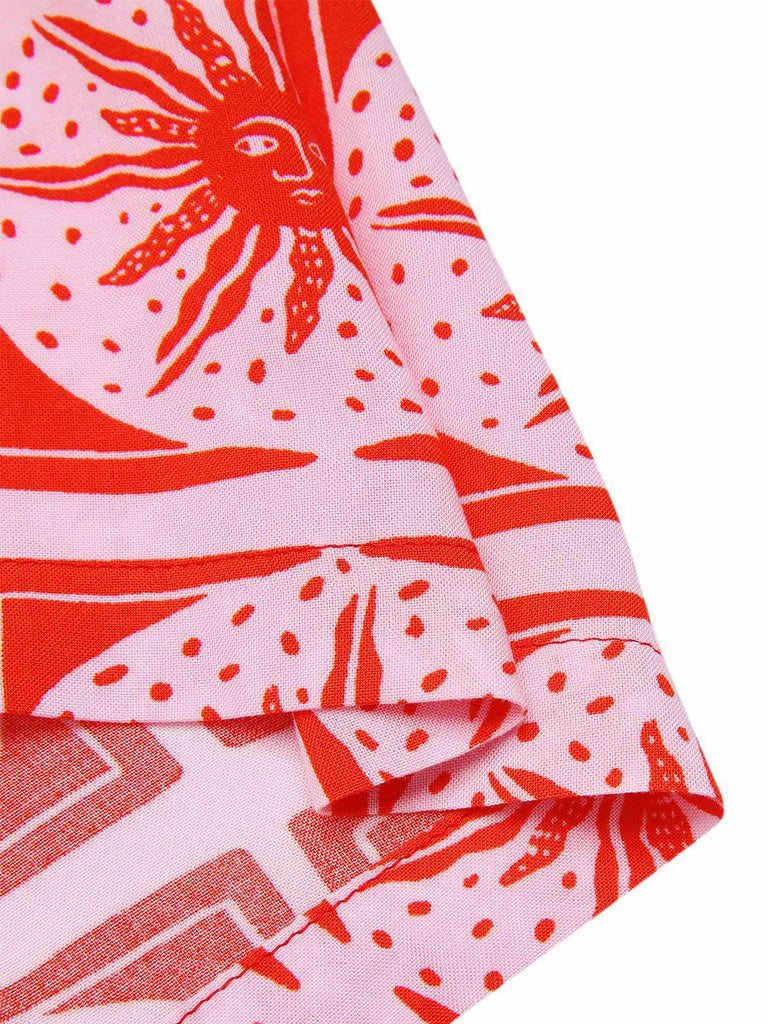 Rose Rosa 1950er Sonnentotem Taste Romper