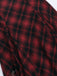 Rot 1980er Schottisch Plaid Hoch-Tief Saum Rock