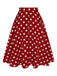 2PCS 1950er Solide Bluse & Polka Dots Rock