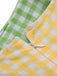 Multicolor 1950er Baumwolle Breit-Träger Plaid Patchwork Kleid