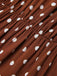 Kaffee 1940er Crew Neckholder Polka Dot Kleid