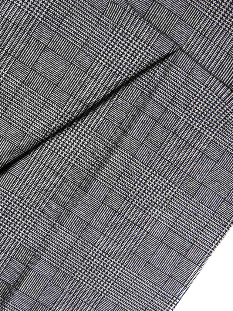 2PCS Grün 1940er Satin Puffärmel Bluse & Glen Plaid Overall Hose