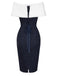 Grün 1960er Kunstpelz Schulterfrei Kleid