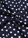 Blau 1940er Spitze Patchwork Polka Dots Kleid