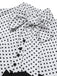 Schwarz 1930er Dots Krawattenhals Meerjungfrauenkleid