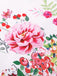 Weiß 1940er Blumen Revers Spleißen Kleid