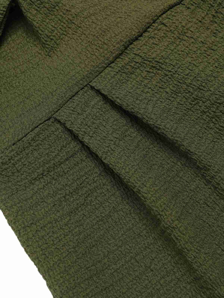 Grün 1940er Solide Ausgehöhlter Verdrehter Romper