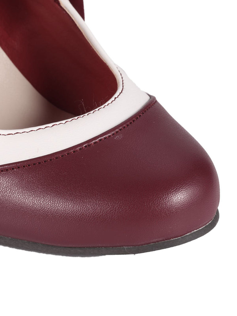 Weinrot Bogen Schnürschuh Stilett Schuhe