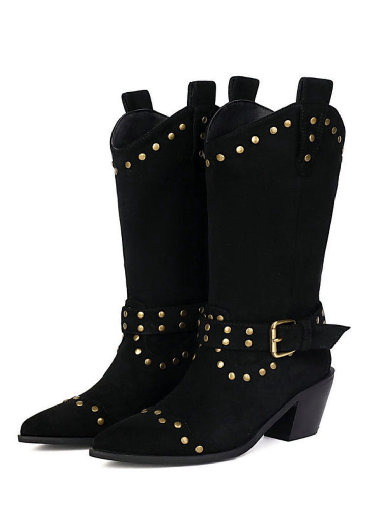 Flanell Besetzt Flügelspitze Zehe Klobig Ferse Stiefel