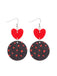 Herz Polka Dot Tropfenohrringe