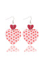 Vintage Rosa & Rot Herzförmiger Shape Ohrringe