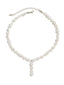 Weiß Perle Anhänger Halskette