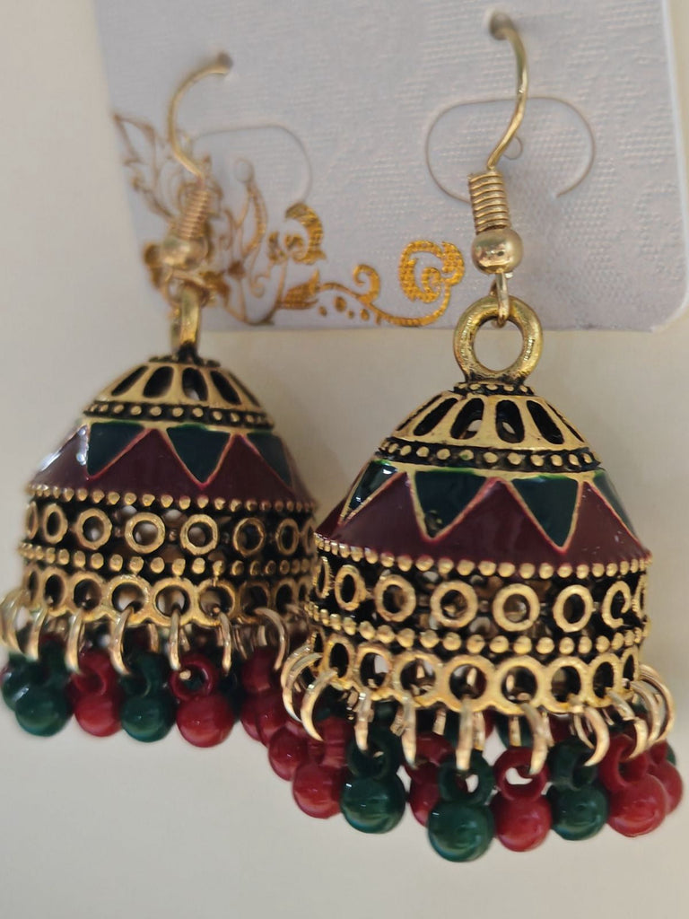 Mehrfarbig Vintage Bohemien Beading Ohrringe