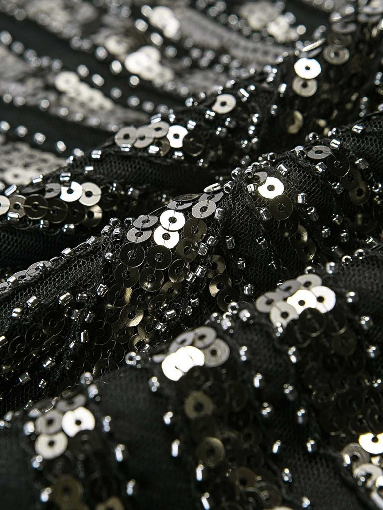 1920ER PAILLETTEN ART DECO MAXIKLEID