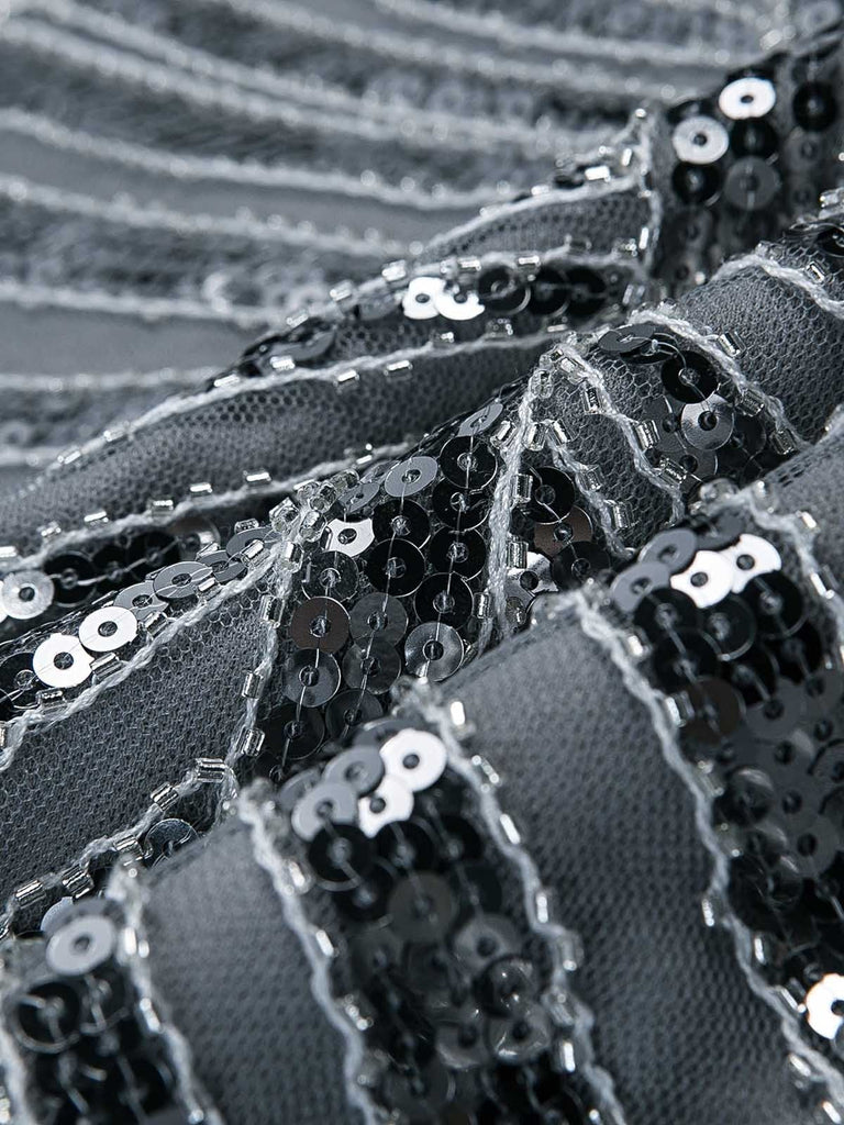 1920ER PAILLETTEN ART DECO MAXIKLEID