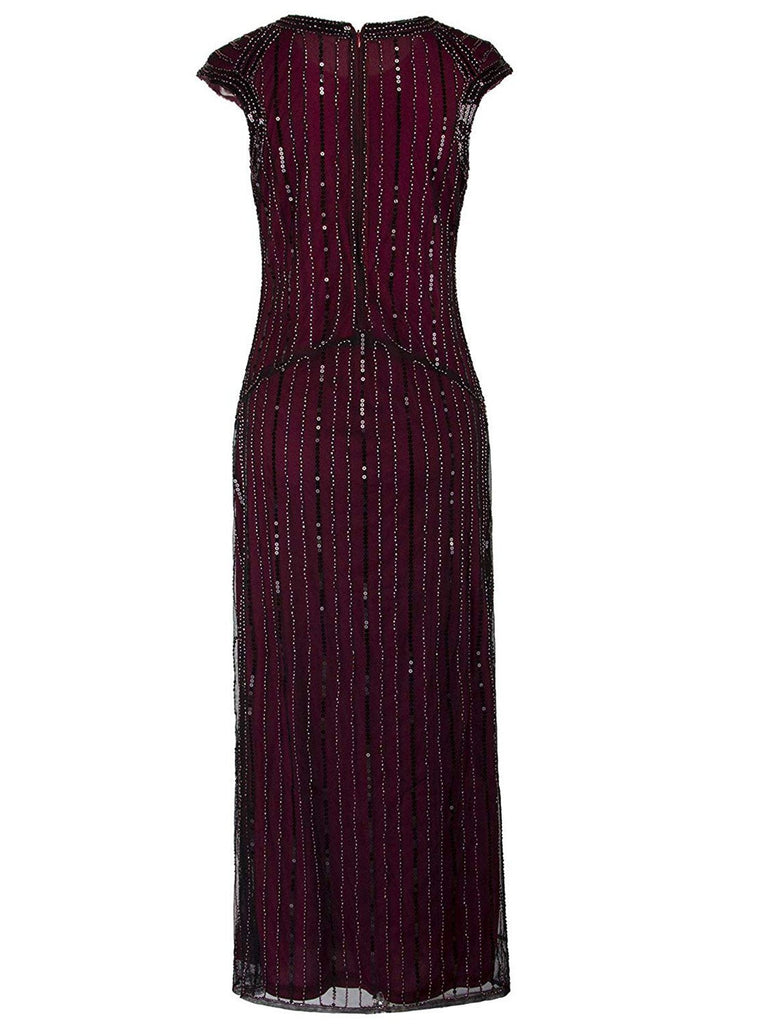 SCHWARZ 1920ER PARTY PAILLETTEN VINTAGE KLEID