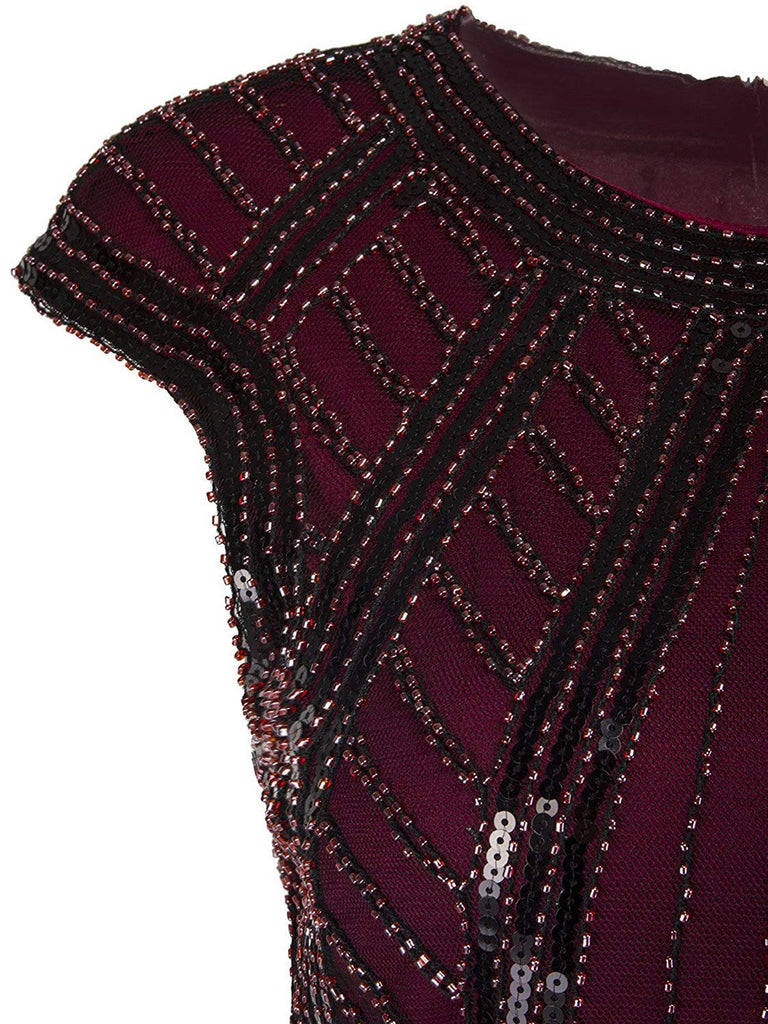 SCHWARZ 1920ER PARTY PAILLETTEN VINTAGE KLEID